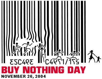 barcode image. A Buy Nothing Day Barcode.